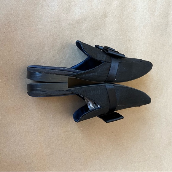 Zara Bow Slides Mules Black Size 38 - Picture 9 of 10